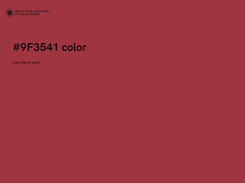 #9F3541 color image