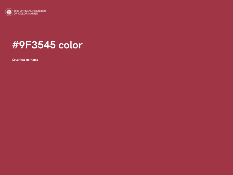 #9F3545 color image