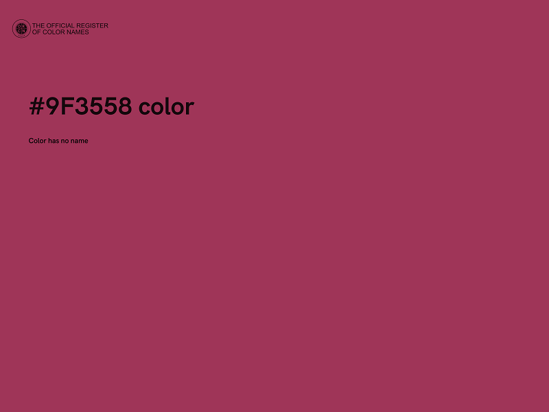 #9F3558 color image