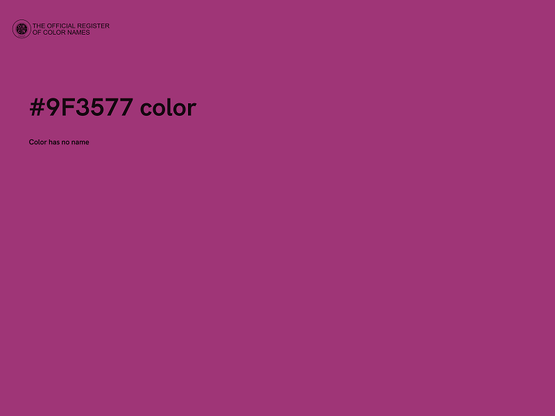 #9F3577 color image