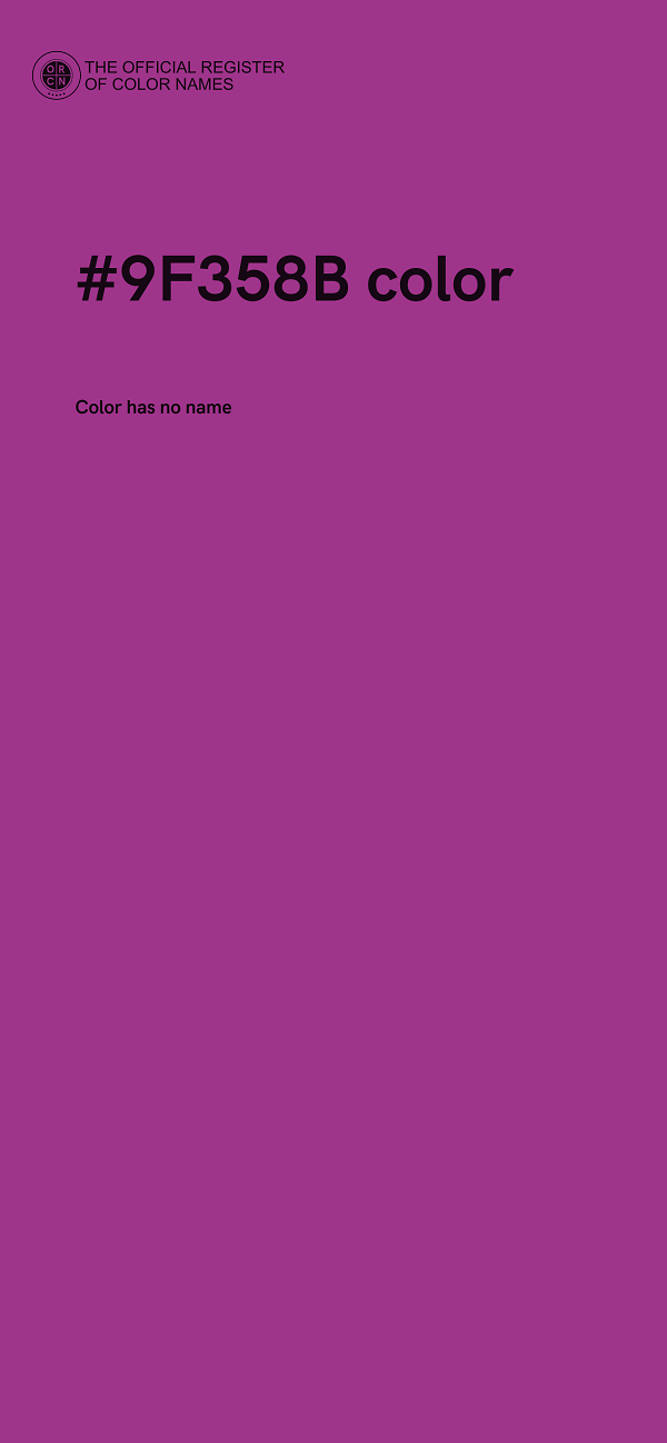 #9F358B color image