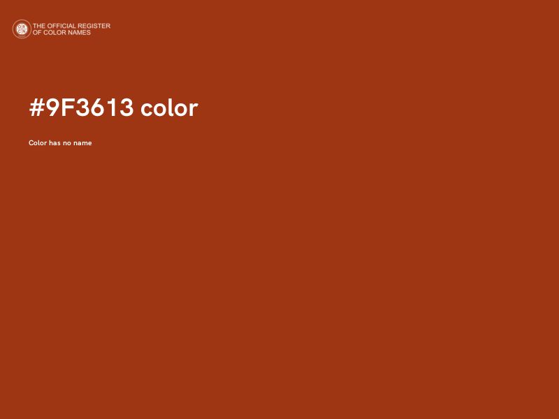 #9F3613 color image