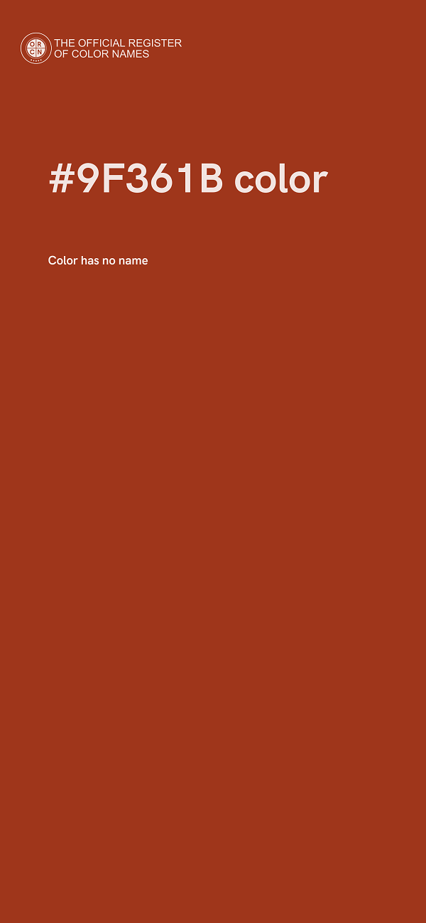 #9F361B color image