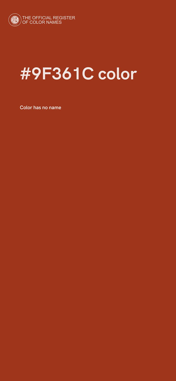 #9F361C color image