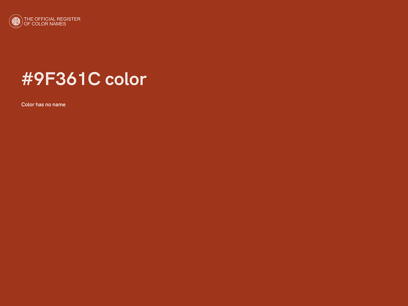 #9F361C color image