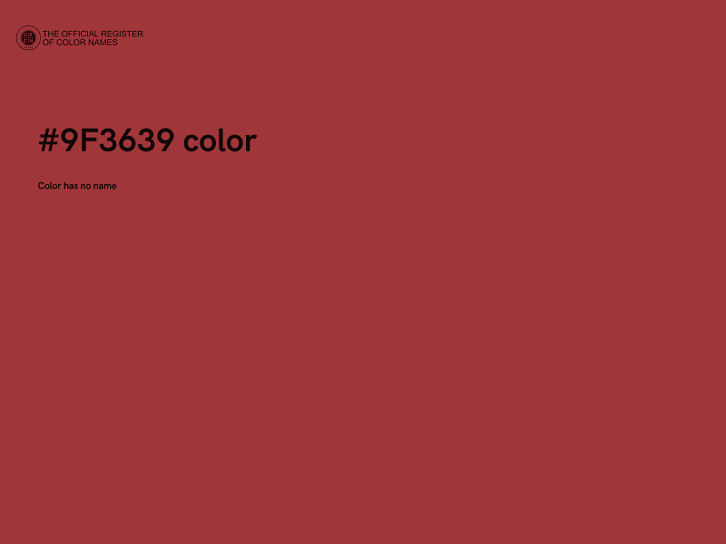 #9F3639 color image