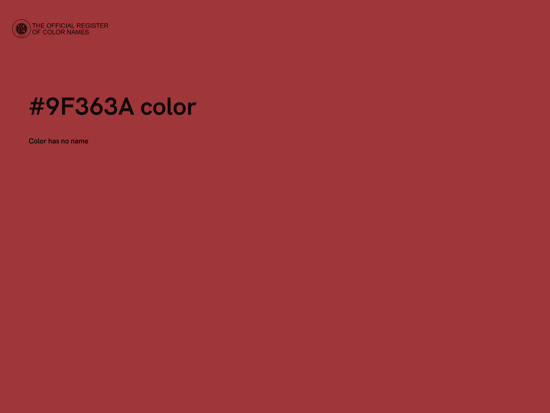 #9F363A color image
