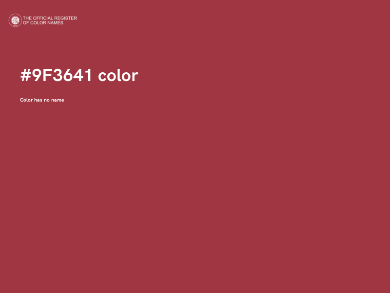 #9F3641 color image