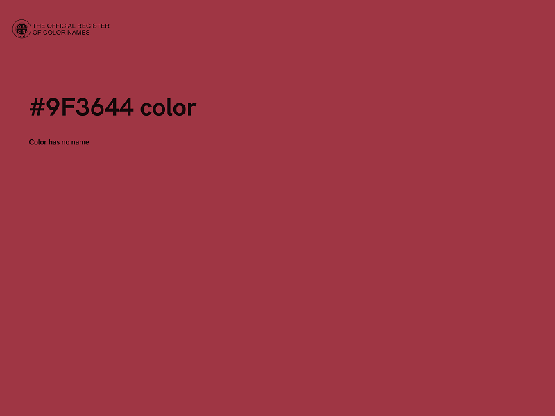 #9F3644 color image