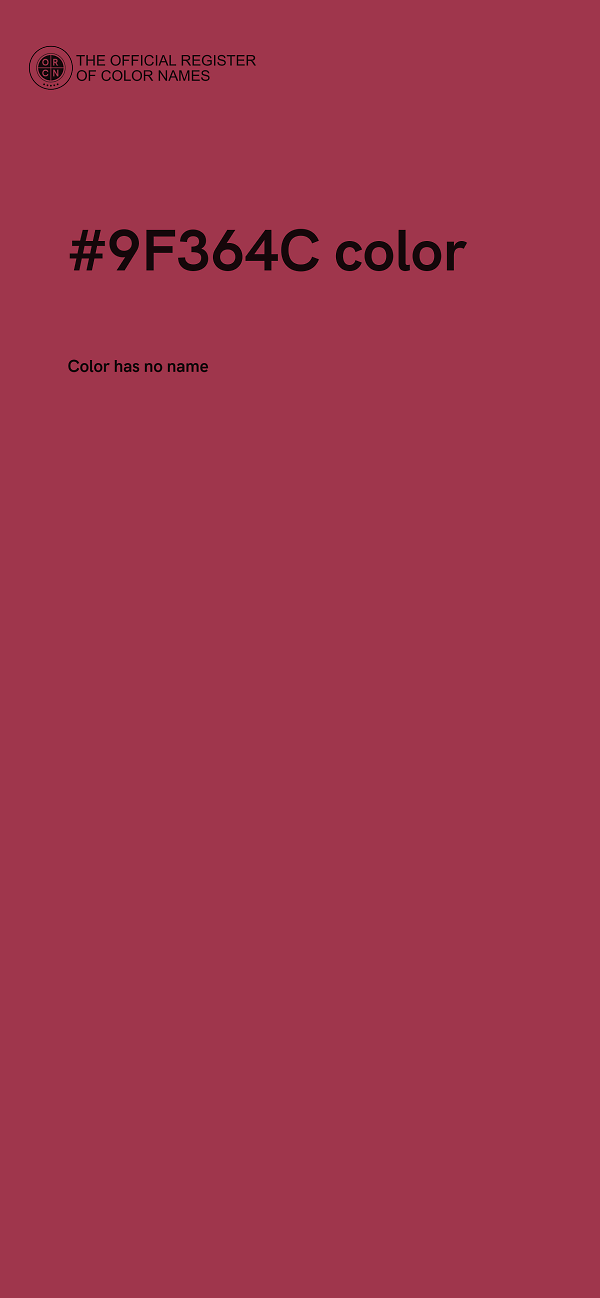 #9F364C color image