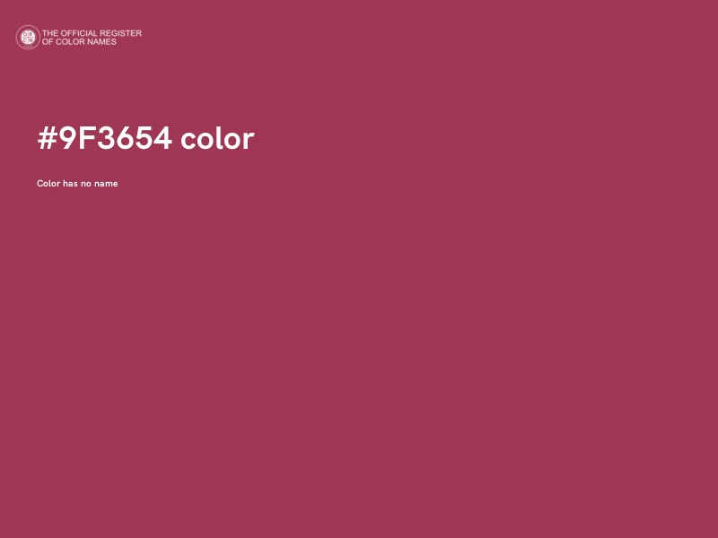#9F3654 color image