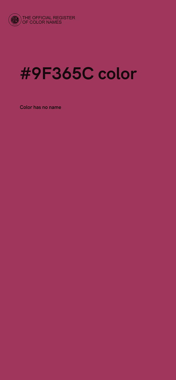 #9F365C color image