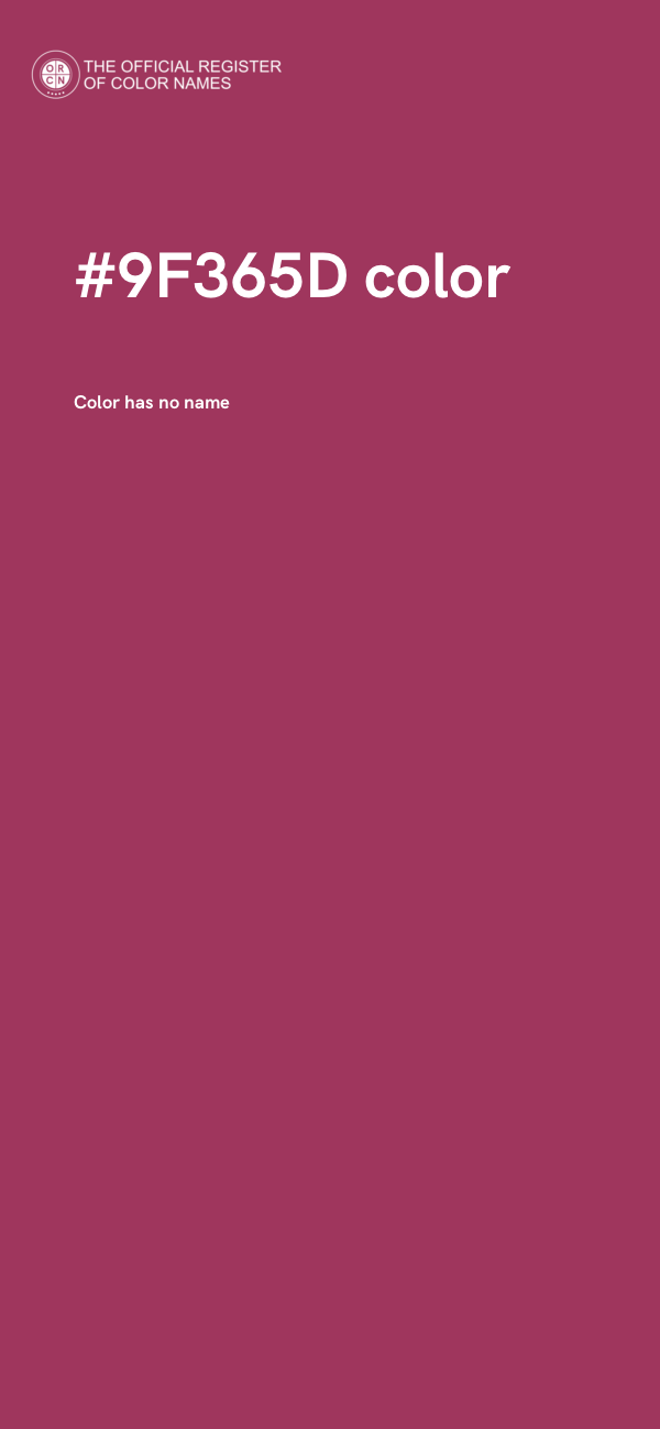 #9F365D color image