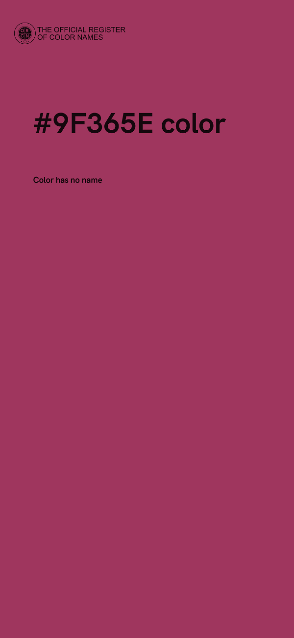 #9F365E color image