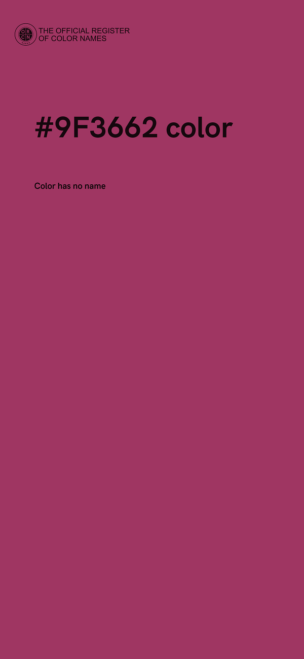 #9F3662 color image
