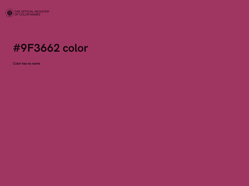 #9F3662 color image