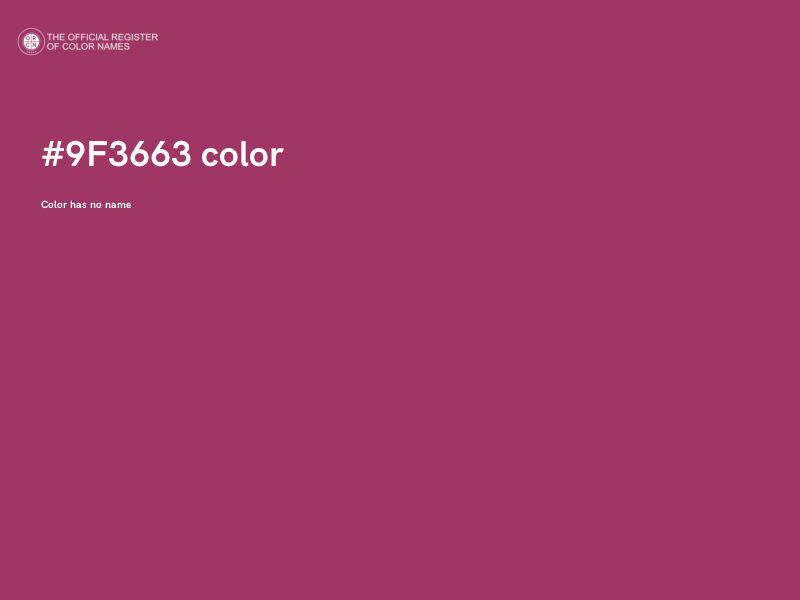 #9F3663 color image