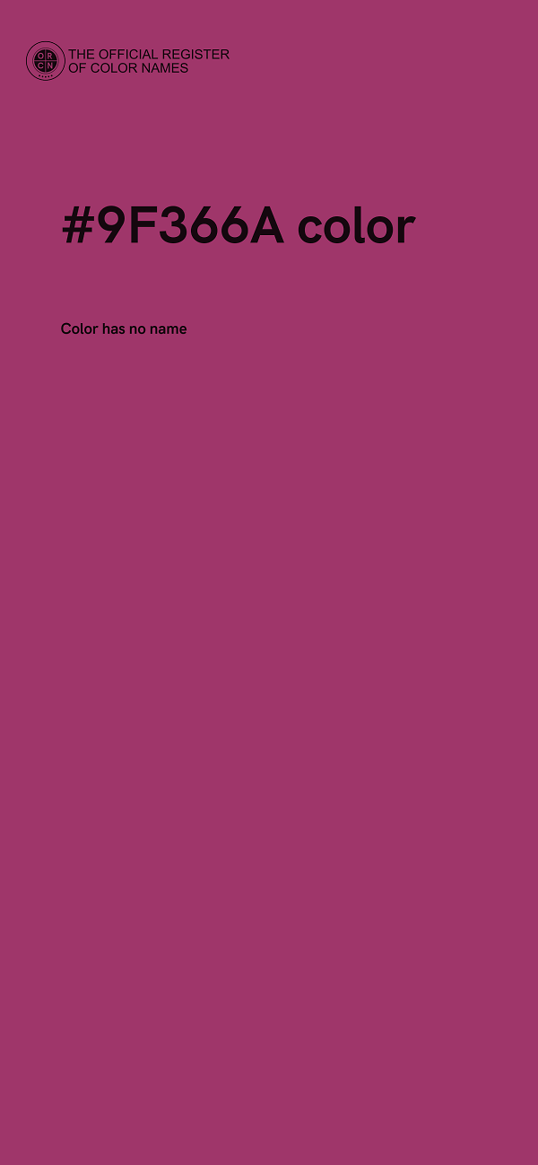 #9F366A color image