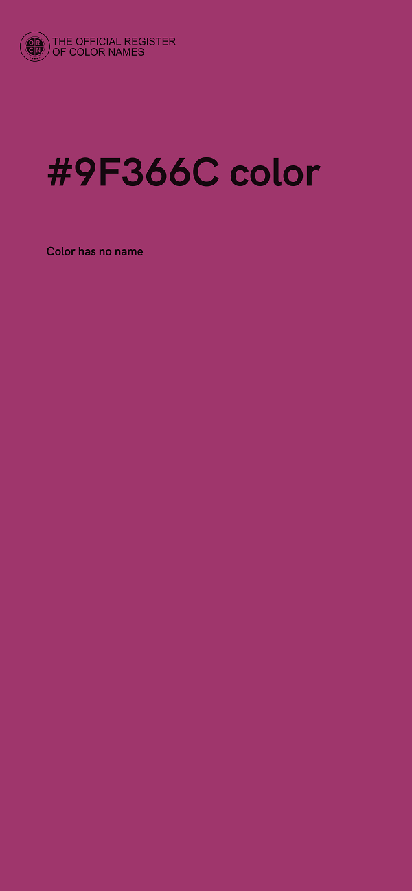 #9F366C color image