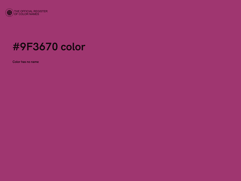#9F3670 color image