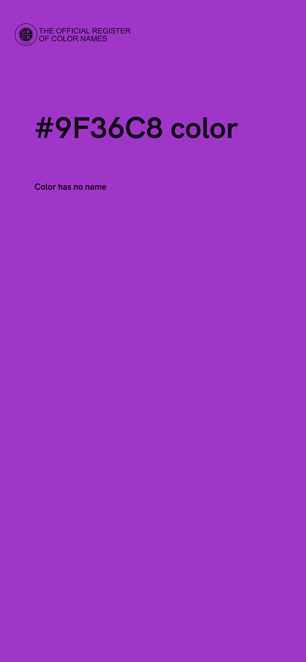 #9F36C8 color image
