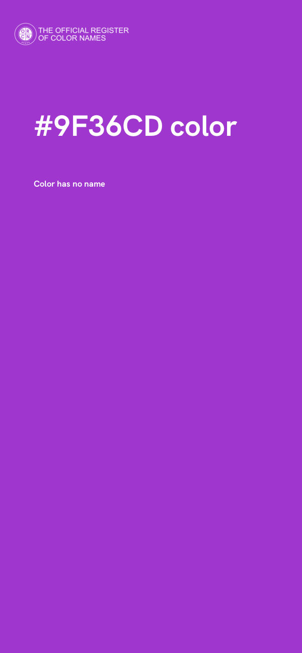 #9F36CD color image