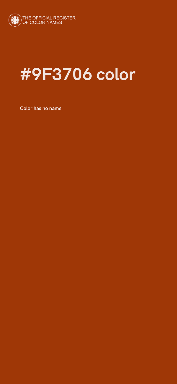 #9F3706 color image