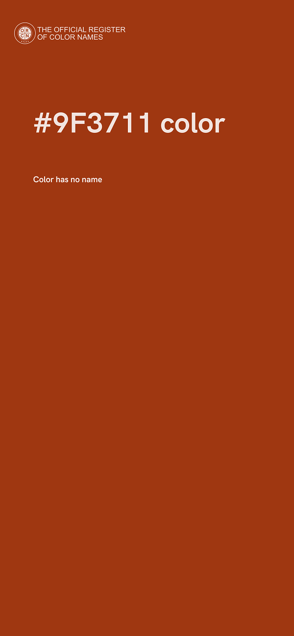 #9F3711 color image