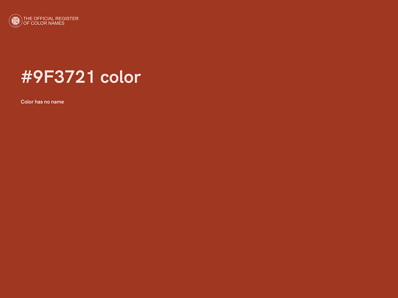 #9F3721 color image