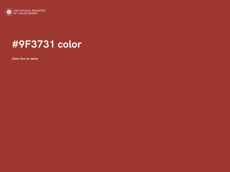 #9F3731 color image