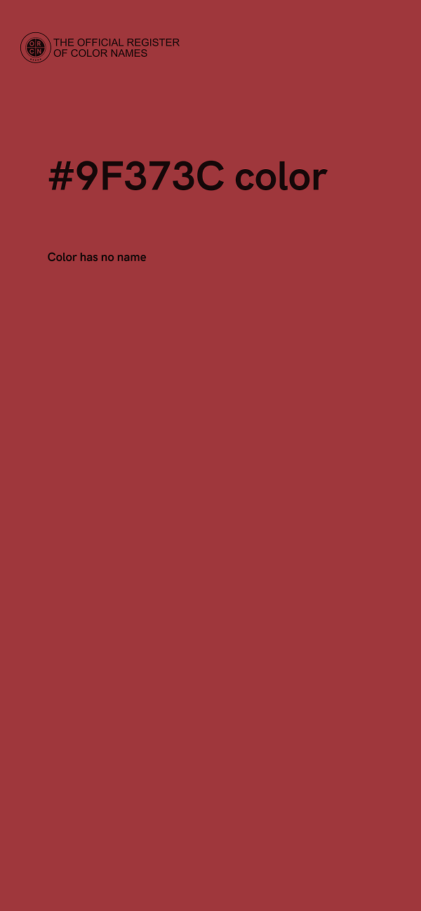 #9F373C color image