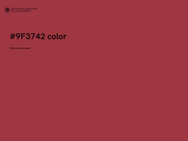 #9F3742 color image