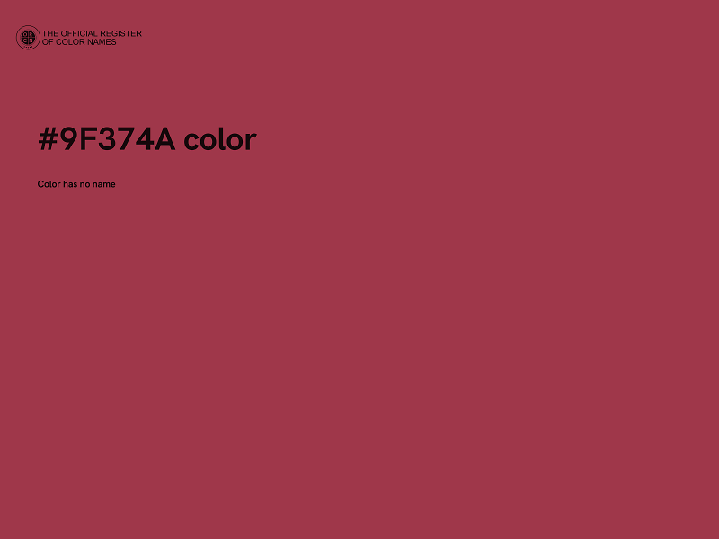 #9F374A color image