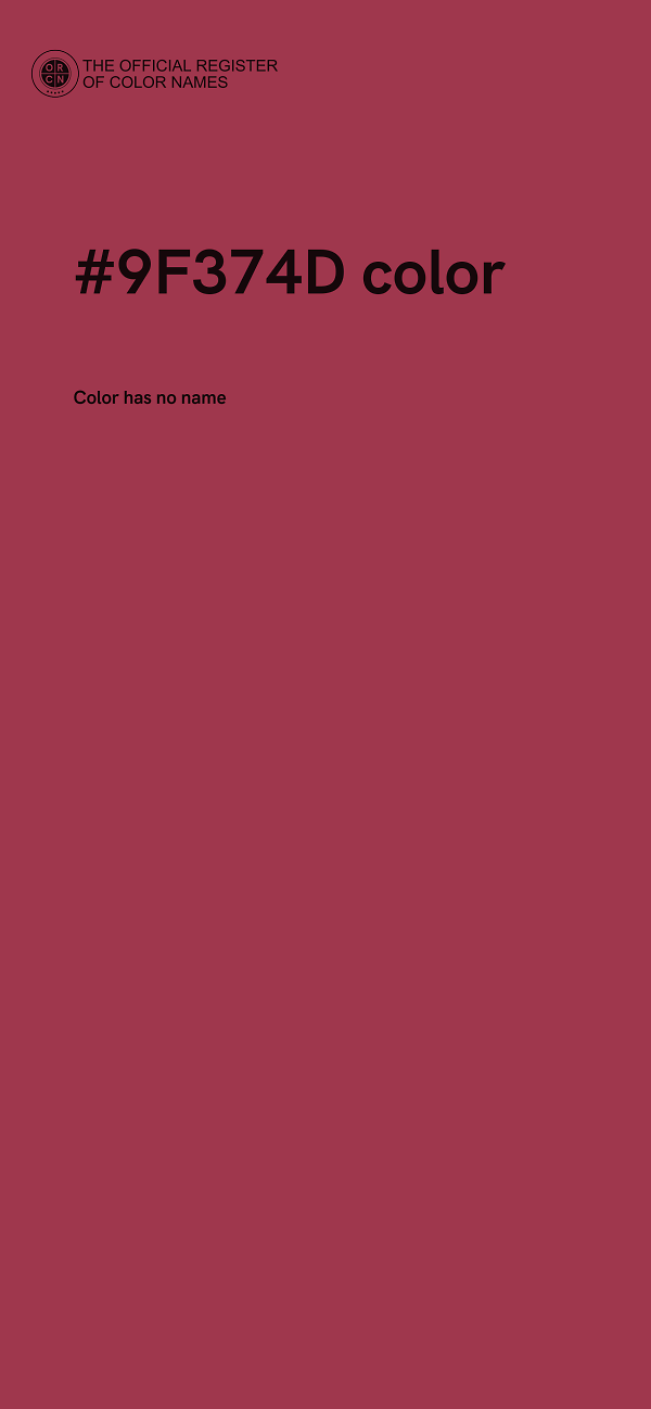 #9F374D color image