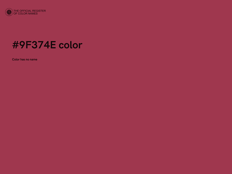 #9F374E color image