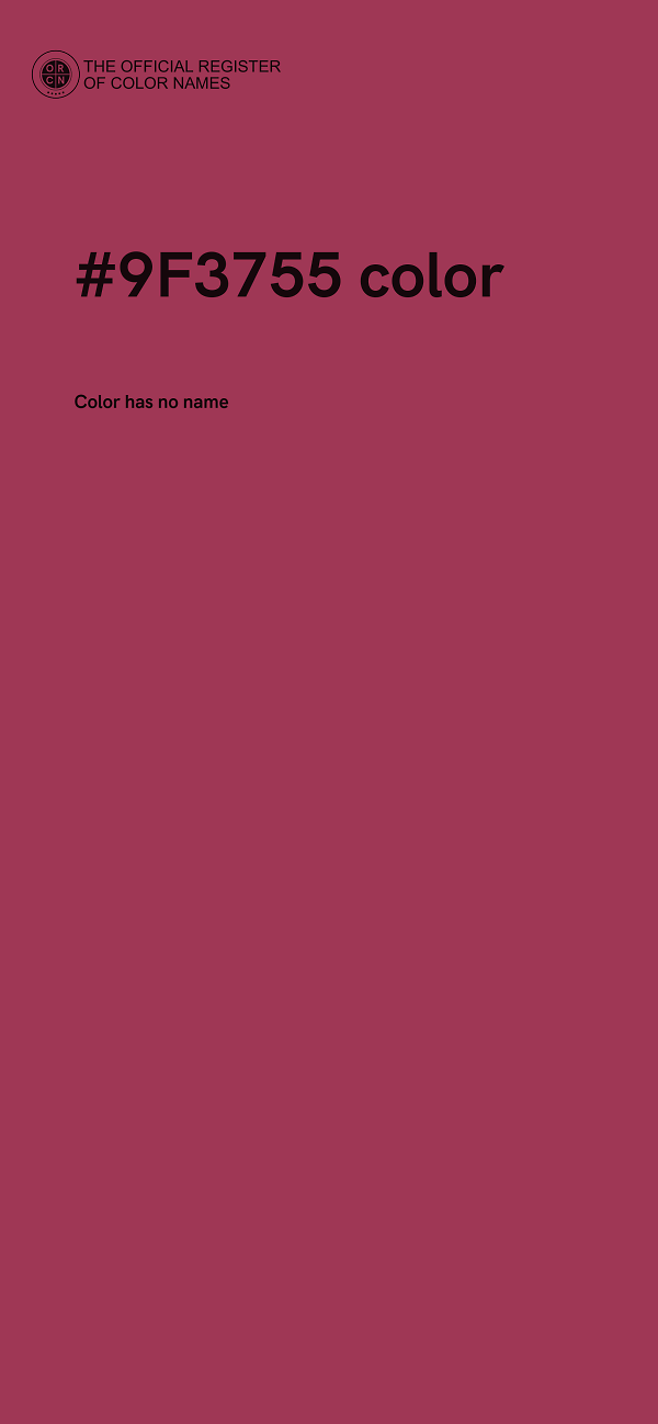 #9F3755 color image