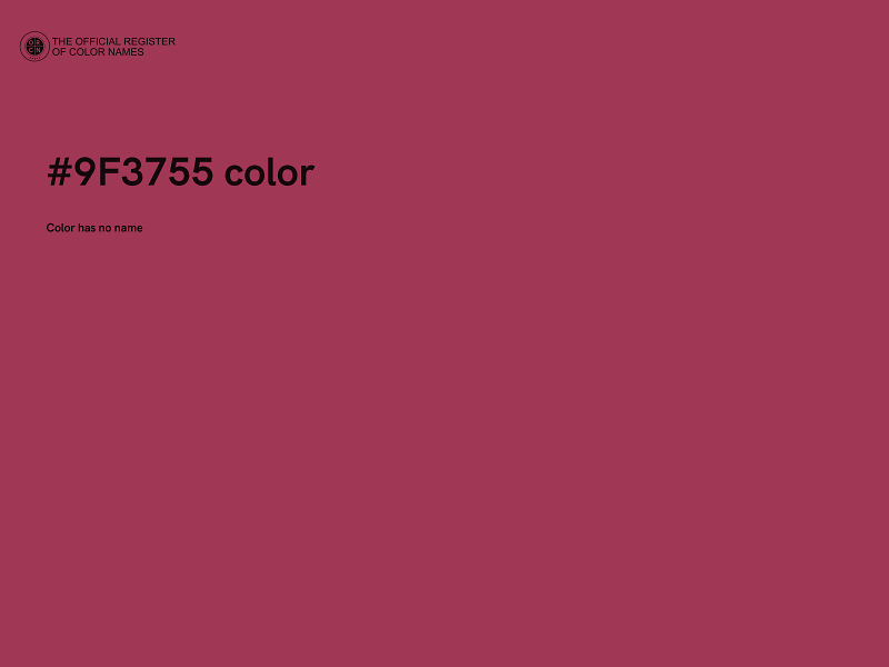 #9F3755 color image