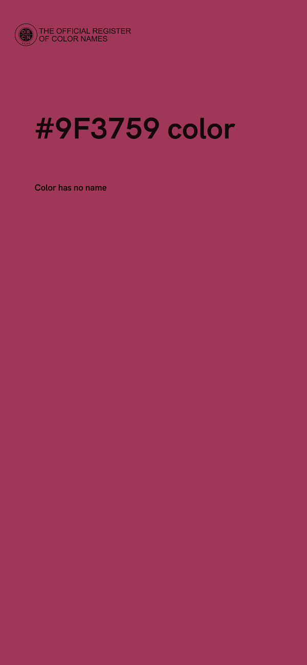 #9F3759 color image
