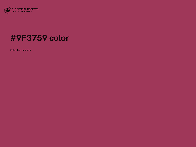 #9F3759 color image