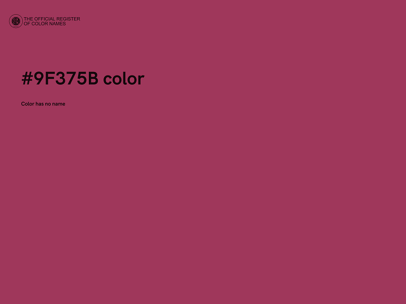 #9F375B color image