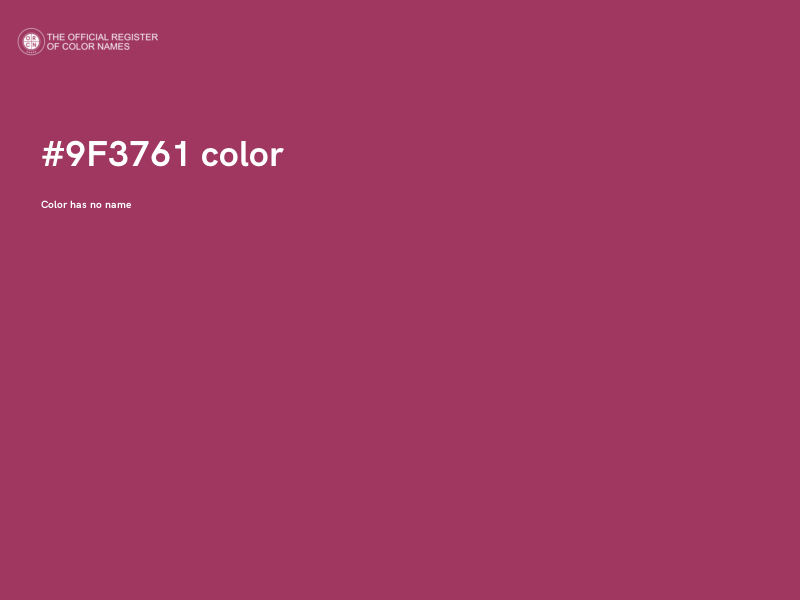 #9F3761 color image