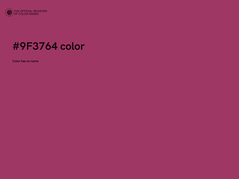 #9F3764 color image