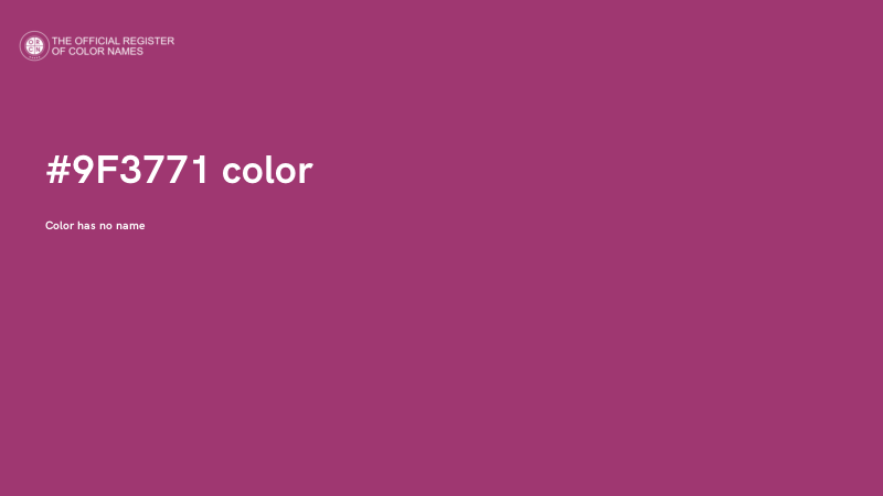 #9F3771 color image