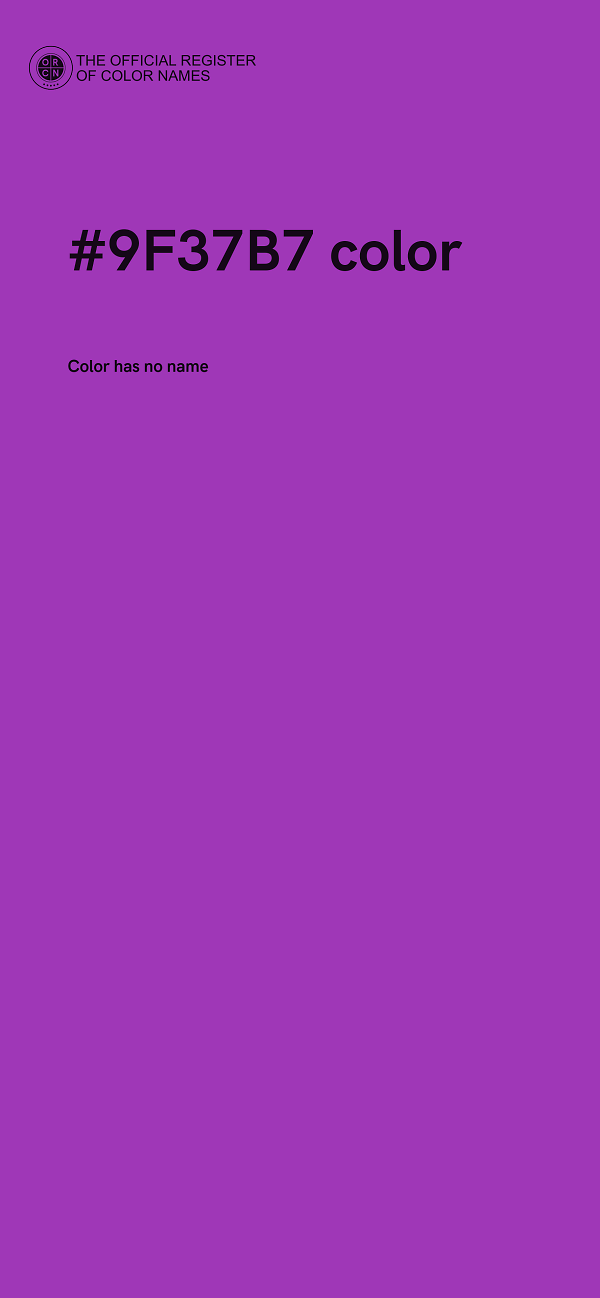 #9F37B7 color image