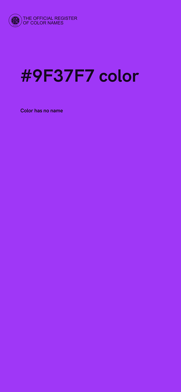 #9F37F7 color image