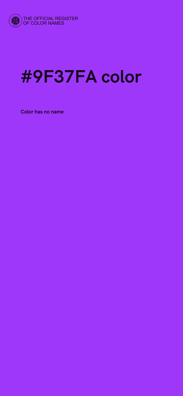 #9F37FA color image