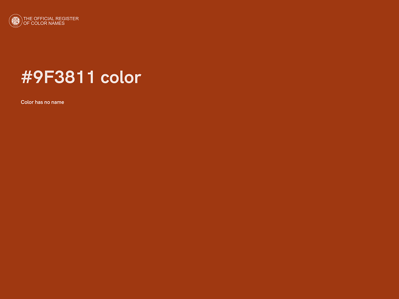 #9F3811 color image