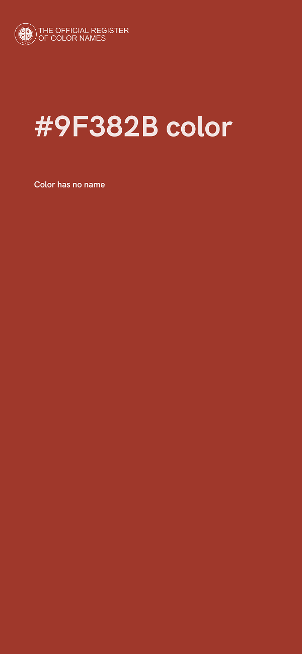 #9F382B color image