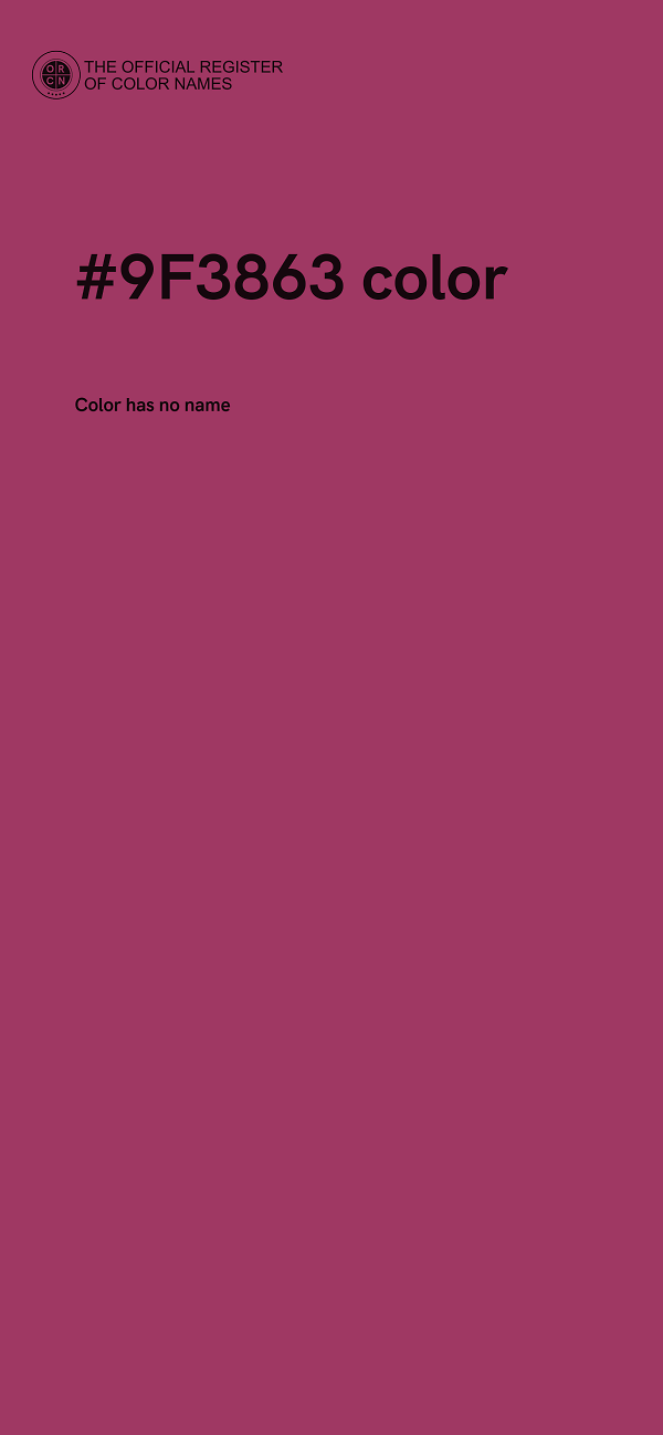 #9F3863 color image
