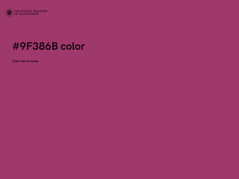 #9F386B color image
